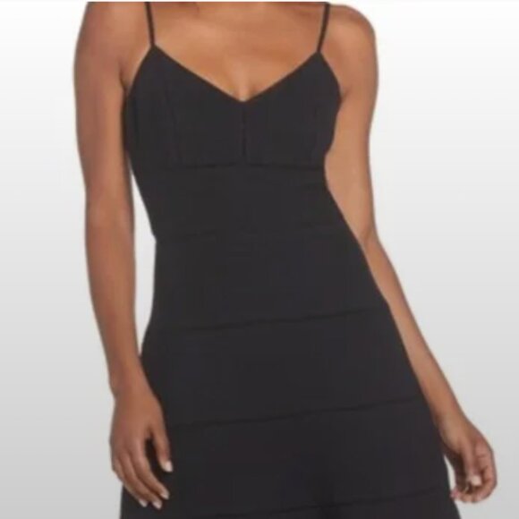 Adelyn Rae Sydney Fit & Flare Black Dress - Picture 1 of 8